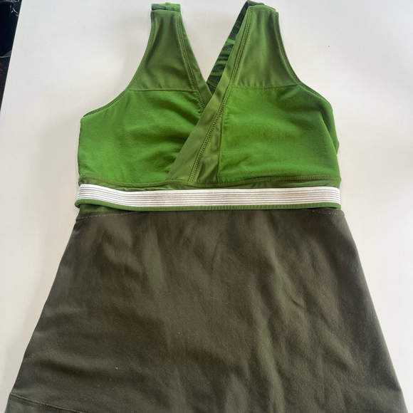 Olive Green V-neck Lulu Tank- - Picture 8 of 8
